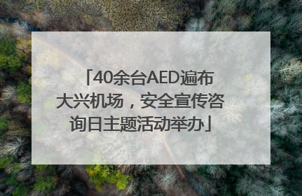 40余台AED遍布大兴机场，安全宣传咨询日主题活动举办