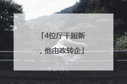 4位厅干履新，他由政转企