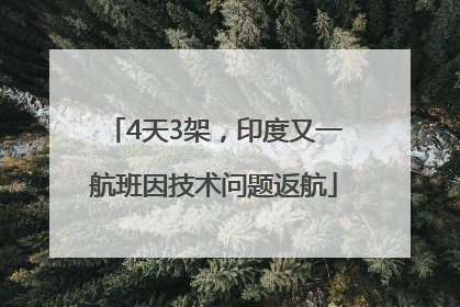 4天3架，印度又一航班因技术问题返航