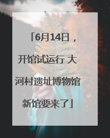 6月14日，开馆试运行 大河村遗址博物馆新馆要来了