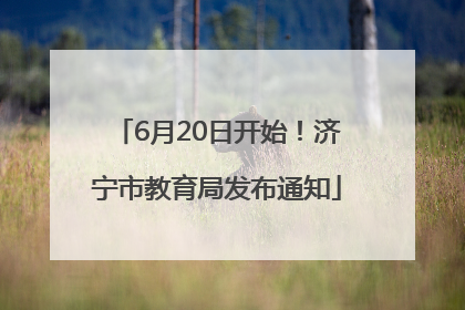 6月20日开始！济宁市教育局发布通知