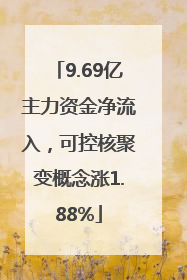 9.69亿主力资金净流入，可控核聚变概念涨1.88%