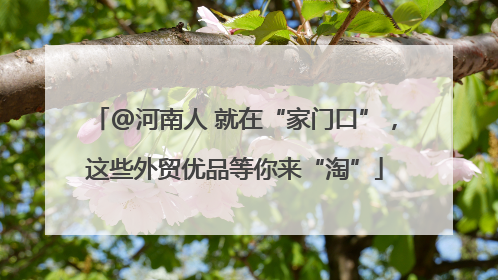 @河南人 就在“家门口”，这些外贸优品等你来“淘”