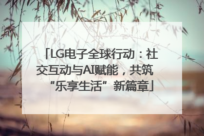 LG电子全球行动：社交互动与AI赋能，共筑“乐享生活”新篇章
