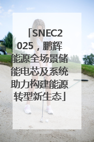 SNEC2025，鹏辉能源全场景储能电芯及系统助力构建能源转型新生态
